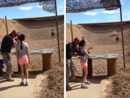 9歳の女の子が隣にいた銃のインストラクターを射殺する瞬間