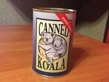 オーストラリアから恐ろしい商品。”コアラ” の缶詰