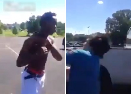 【動画】上半身裸の黒人 vs. 白人の男の子。衝撃の結末