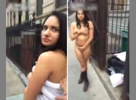 【動画】浮気した嫁（美人）を辱めるために、全裸で外歩かせてやった
