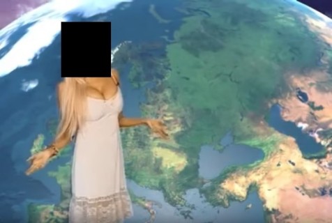 【動画】ロシアの ”お天気お姉さん” 、日本よりはるかにエロい格好してる