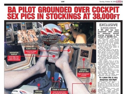 パイロットが操縦中にストッキングでオ○ニーして解雇。流出した画像が恥ずかしすぎる…