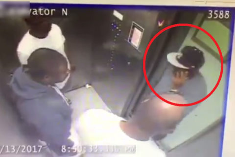 【動画】黒人の男３人が乗ってるエレベーター、絶対に１人で乗ってはいけなかった・・・