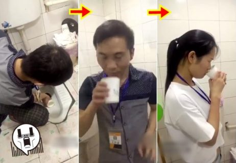 【動画】仕事ができない社員に ”トイレの水” を飲ませた会社がガチで大炎上中