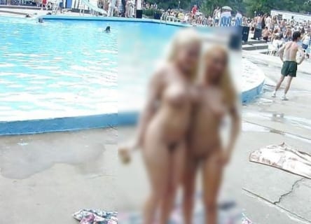 【画像あり】プールにガチで全裸の女ｗｗｗｗｗｗｗｗ