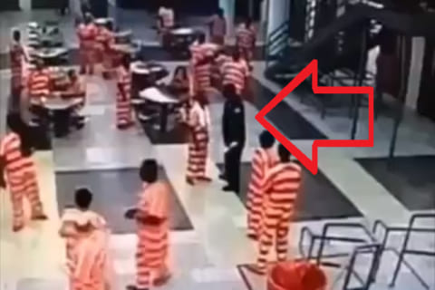 【動画】アメリカの刑務所の看守、めっちゃ強かったｗｗｗ 囚人がケンカ売った結果…