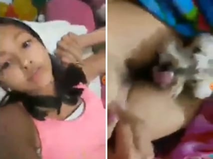 【無修正】一人暮らしの少女、飼い犬をガチでバター犬にしてしまう…（動画）