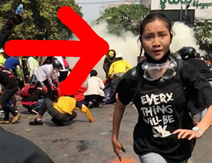 【閲覧注意】ミャンマーのデモで頭を撃ち抜かれた19歳の少女をご覧ください…
