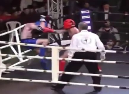 【衝撃映像】ボクシングの試合で審判が一発で殺されてしまうアクシデント・・・