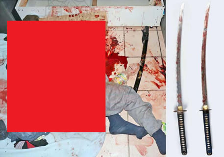 【閲覧注意】日本刀で切り殺された人間の高画質画像がヤバすぎると話題に…（画像あり）