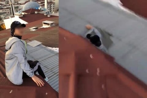 【衝撃映像】女子高生TikToker、屋上で撮影中 落ちて死んでしまう・・・