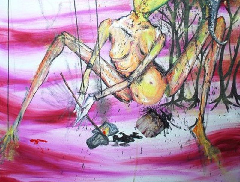 ショットガンで頭を撃ち抜き自殺した男が死ぬ前に描いた「絵」