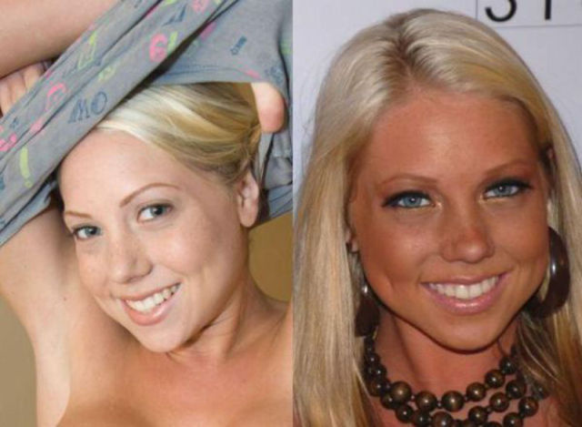 アメリカの人気ポルノ女優たちのすっぴんビフォーアフター