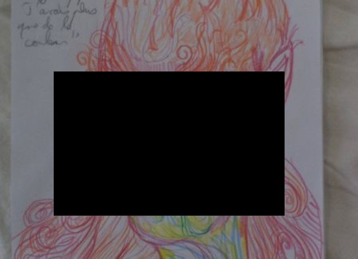【画像】LSD（違法薬物）をやった女の子が描いた「自画像」がヤバい