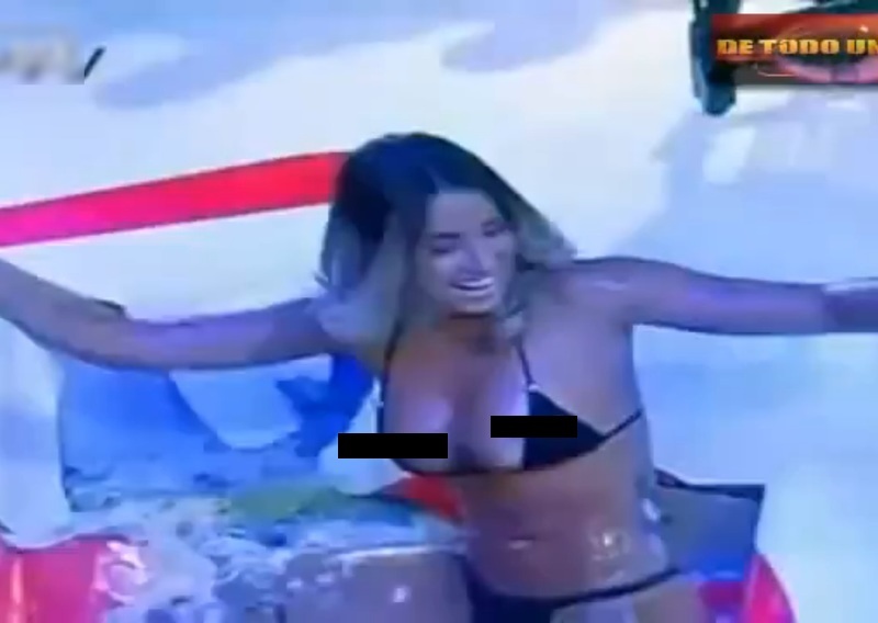 【動画】こんなにエロいモデルのおっぱいポロリがTVで見れるなんて…