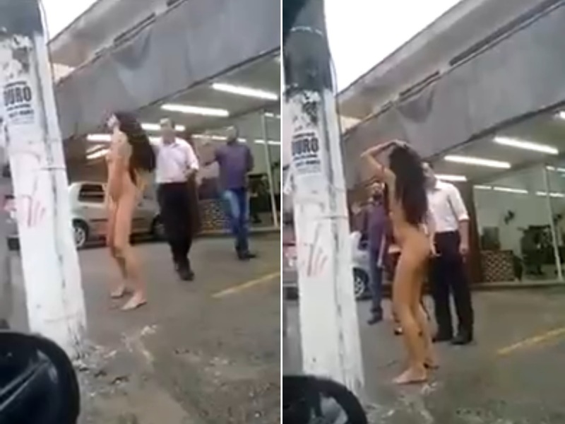 【動画】こんなセクシーな女性が街中で全裸になってるって逆に怖いわ…
