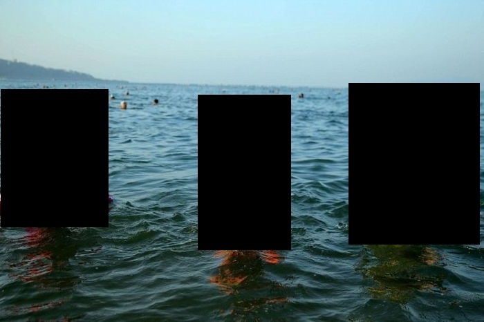 【画像】海水浴場に「凄い水着」着た女たちがいる・・・