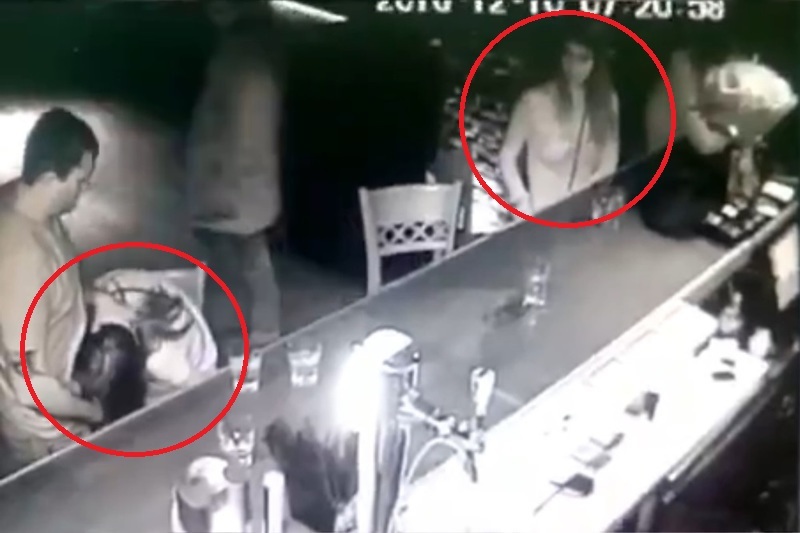 【動画】クラブで別の女に見られながら違う女にフ●ラチオさせる変態が現る…
