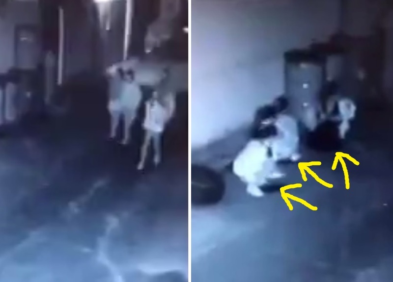 ４人の女の子が夜道で立ち止まった。パンツを下ろして、何をするのかと思ったら…（動画）