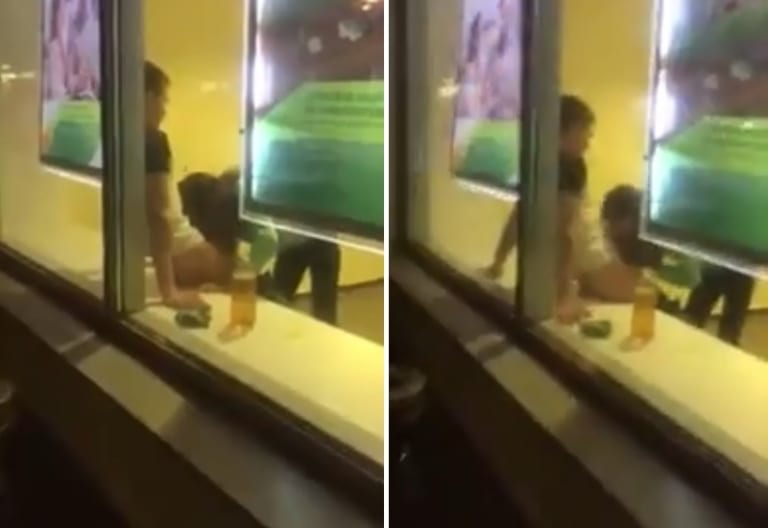 【動画】銀行で借金のカタ（？）にフ●ラチオしてる女がいてワロタｗｗｗｗｗｗ