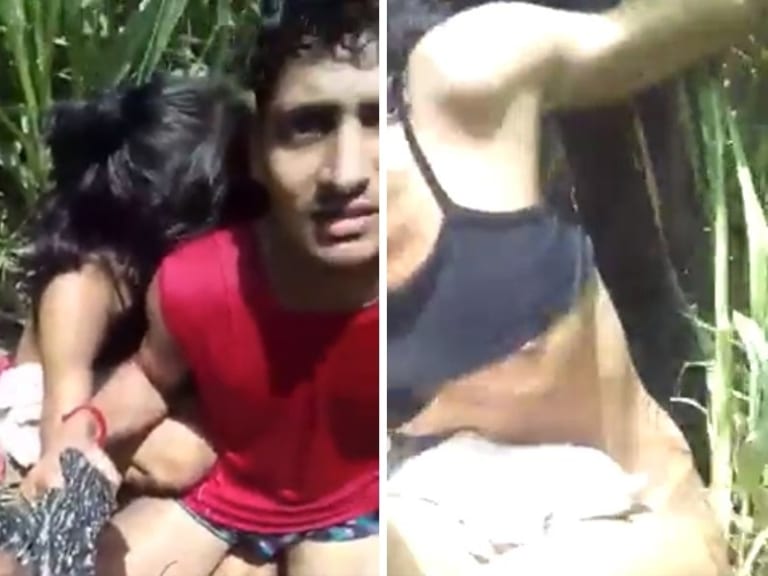 【動画】野外セックス中の娘(1○歳)、父親に見つかり突撃されてしまう…
