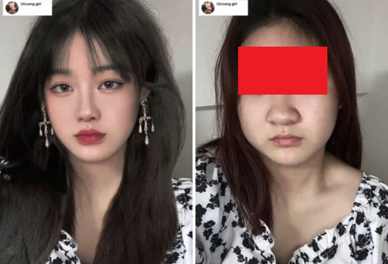 【衝撃】100人中100人がHしたい女子高生、”修正前の顔” が流出しファン0人になるｗｗｗ