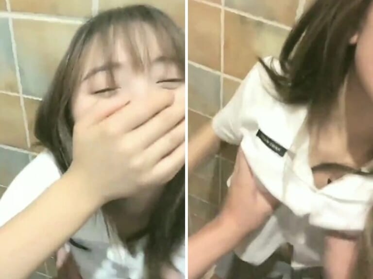 【動画】女子生徒がめちゃくちゃ胸揉まれてる映像…これ性犯罪だろ…