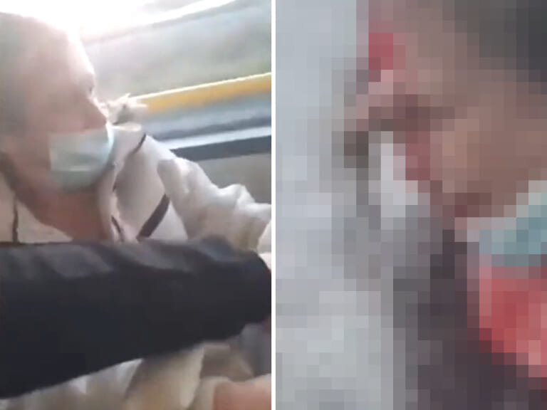 【閲覧注意】白人女性、イスラム教徒だらけのバスでイスラム教を馬鹿にした結果…