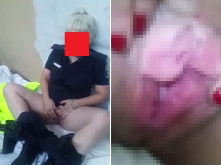 【動画】女性警察官、オ○ニー動画が流出し解雇 → これエロすぎだろ…