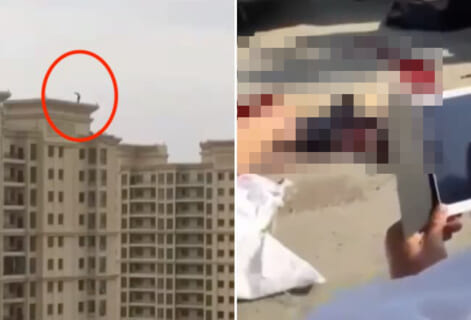 【閲覧注意】中国の元市長が35階建てタワマン屋上から飛び降りる動画、ヤバすぎ…