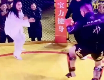 【衝撃】中国最強のカンフーの達人が総合格闘家と試合した結果…たった3秒で…（動画）