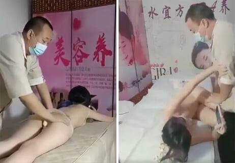 【ガチ盗撮】ヤバい店。若い女性客に “あまりに自然に” 挿れようとするマッサージ師、怖すぎる…（動画あり）