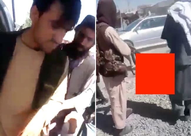 【閲覧注意】自殺行為。タリバンの目の前でアフガンの国旗を振った結果・・・（動画あり）