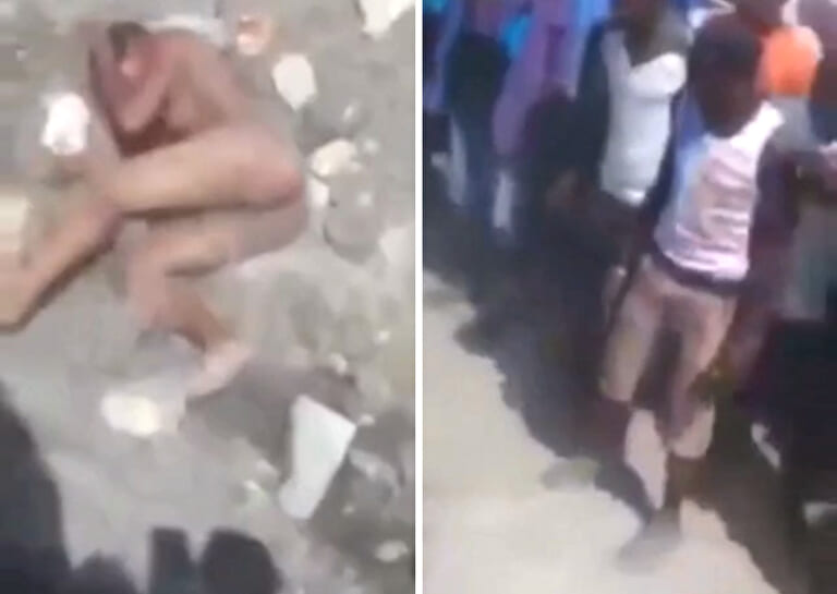 【閲覧注意】アフリカで全裸女性が大勢の男達に囲まれたら100％こうなるよな・・・（動画あり）
