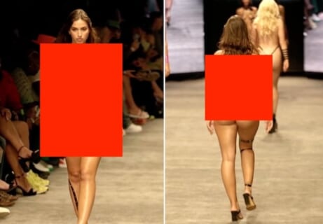 【動画】会場の男全員を勃起させたファッションショーのモデル(ほぼ裸)、エロすぎる