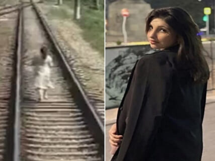 【閲覧注意】ヘッドホンをしたまま線路上を歩いていたこの美女が死ぬ瞬間、ヤバい…（動画あり）