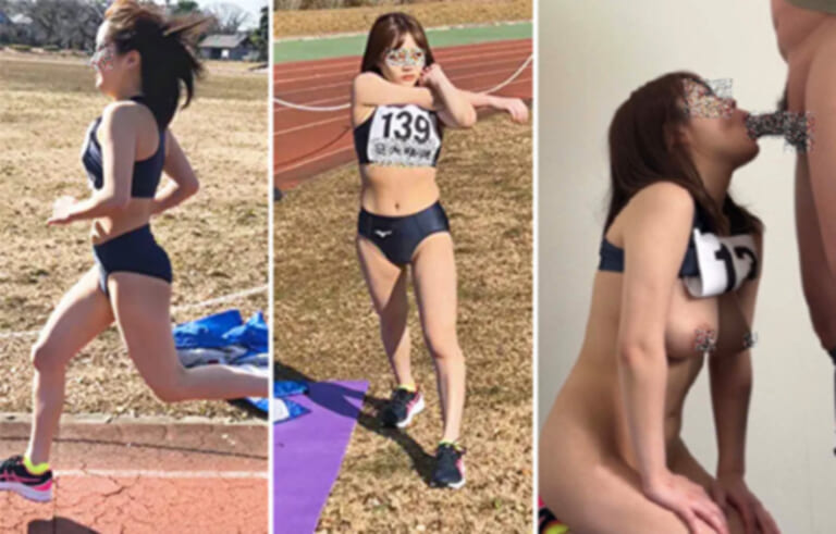 【ほぼレ●プ】女子200m走の選手がトイレでフ○ラチオさせられてる動画が流出…これはエロい