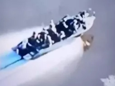 【衝撃映像】ロシア兵士7人が乗ったボート、この川が ”水中地雷” だらけなのを知らなかった結果…