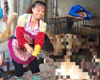 【閲覧注意】中国の犬肉店の犬がブチ切れた結果…女店員が生きたままこうなる…（動画あり）