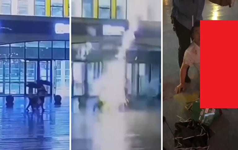 【閲覧注意】雷が直撃したカップルの姿が・・・マジかよこれ・・・（動画あり）