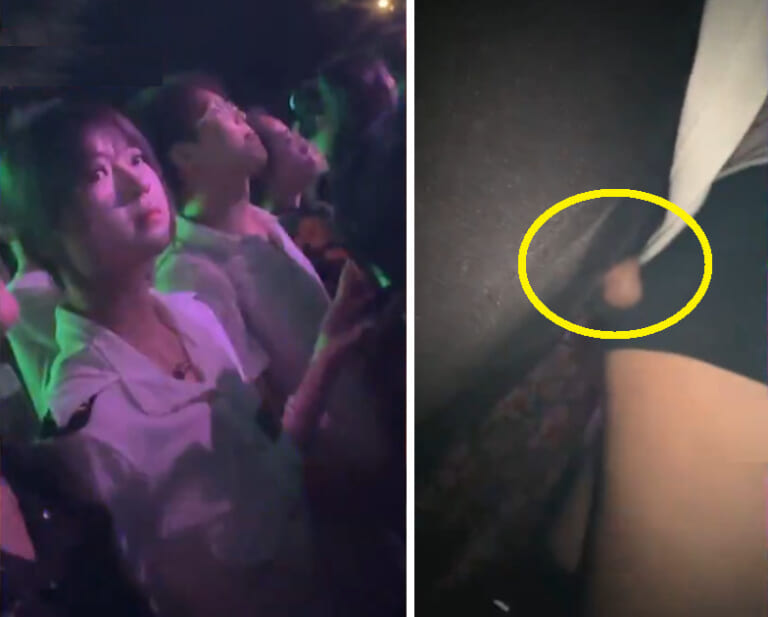 【動画】野外フェスで縦ノリしてる美女、物理的に後ろの男をシコってしまうｗｗｗ
