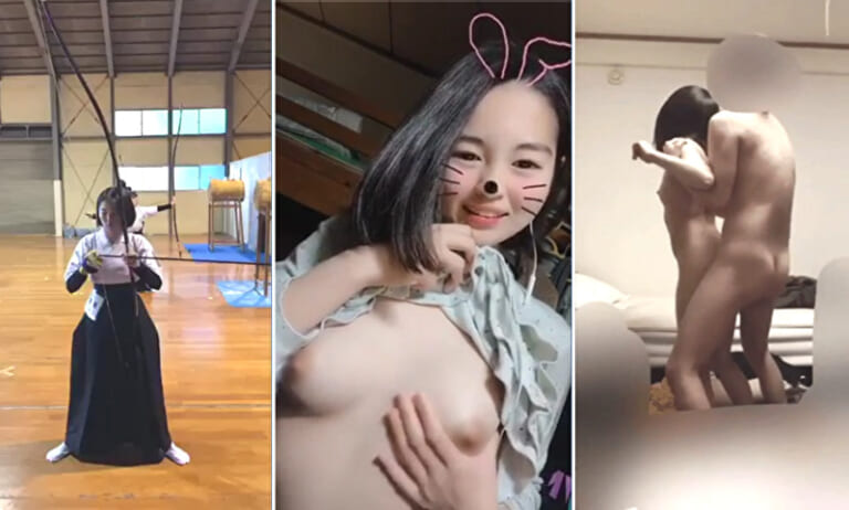 【エロ注意】弓道部で一番の美少女、学校中にセ○クス動画をばら撒かれ人生終了…