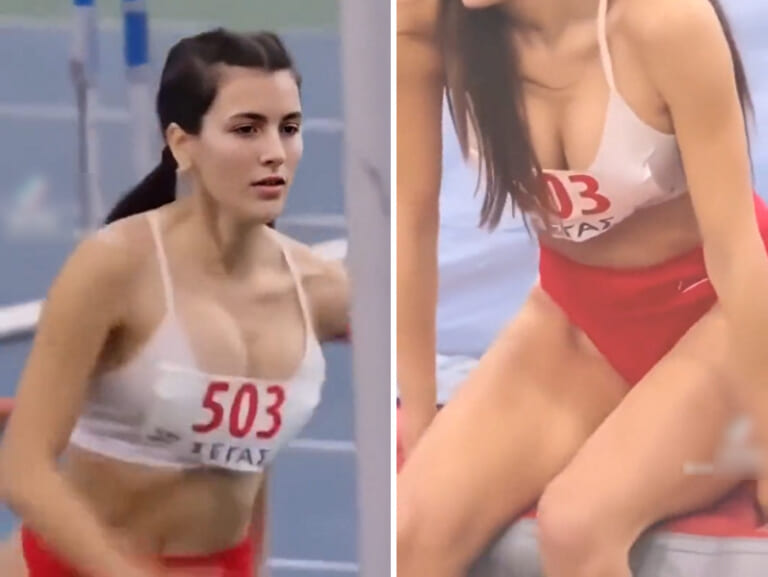 【動画】女子走高跳の選手、おっぱいがデカすぎてドエロい事になってしまうｗｗｗ