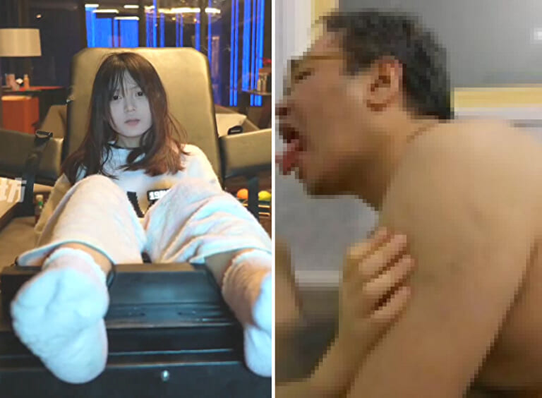 【ガチ動画】女子●学生３人、金でおじさんにこんなエロい事をさせてしまう…