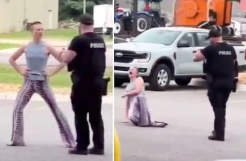 【衝撃映像】フェミ女さん「私は女だから正しいの！」⇒ 警察にテイザー銃で撃たれ泣き叫ぶ…