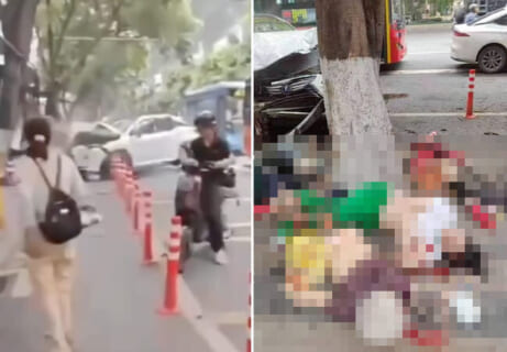 【閲覧注意】中国の「レクサスミサイル」がヤバすぎ…バス停にいた女性達の姿が…（動画あり）