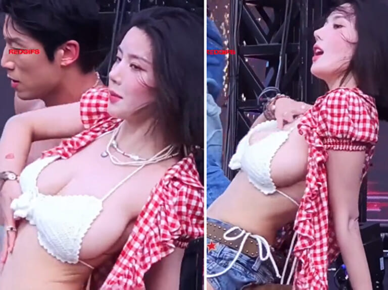 【神動画】この前乳首ポロリした人気アイドル♀、またとんでもないおっぱいを披露してしまうｗｗｗ