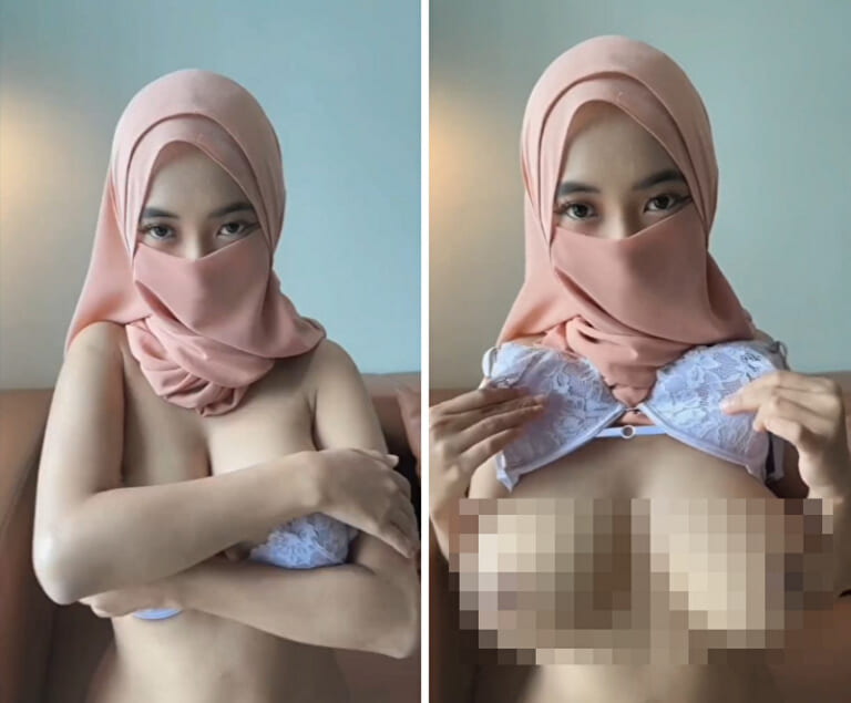 【動画】ヒジャブ（布）で体を隠してるイスラム美女、裸になったらドエロい体してた…