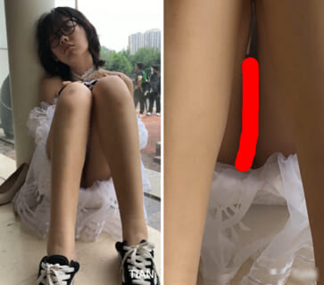 【恐怖】10代少女コスプレイヤー、イベント休憩場所で寝てしまった結果…（動画あり）