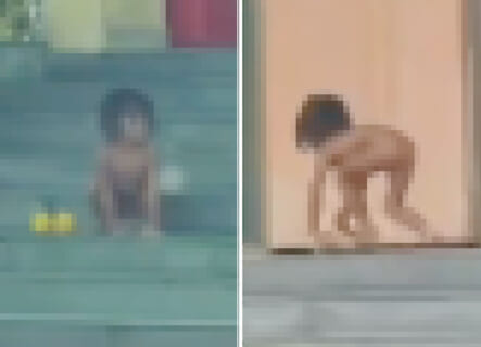 【衝撃映像】5歳児を ”全裸で放し飼い” にする中国のとある家族、その生活が闇深すぎる